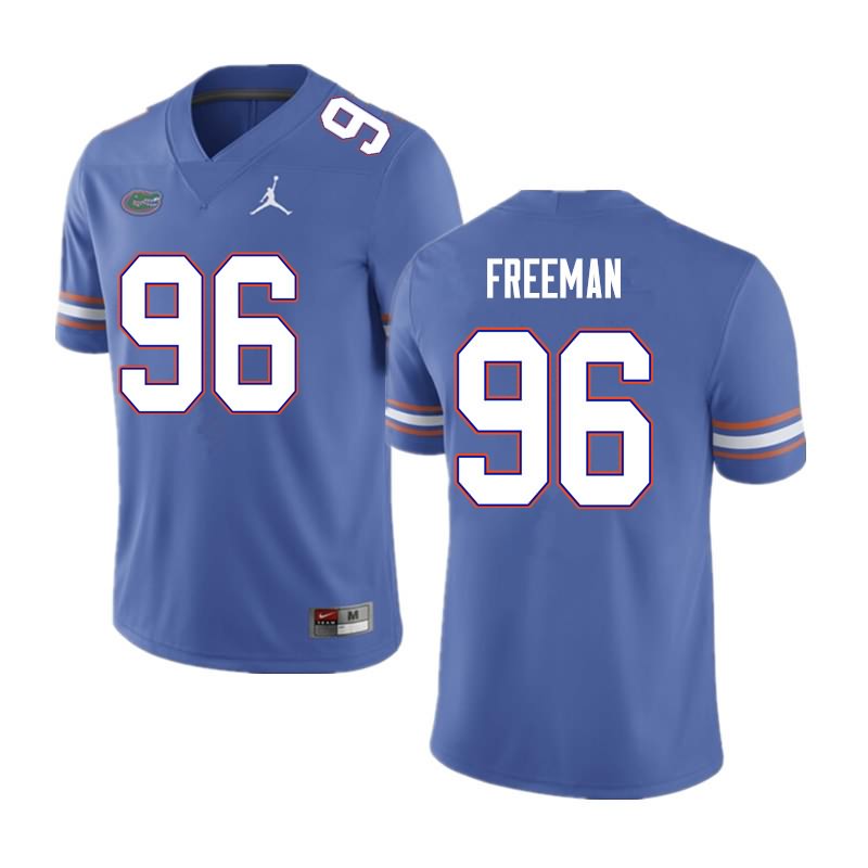 NCAA Florida Gators Travis Freeman Men's #96 Nike Blue Stitched Authentic College Football Jersey XTZ3264TI